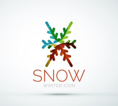 Noel kar tanesi şirket logo tasarımı