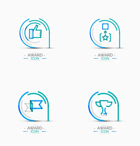 Pictogram set, Logo collectie Award — Stockvector