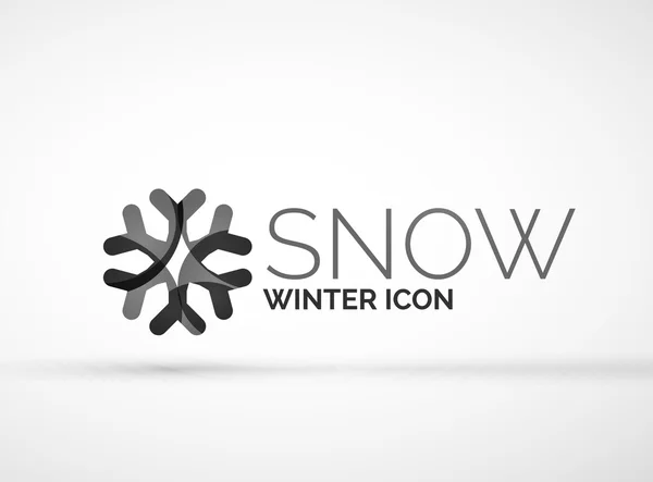 Natale fiocco di neve azienda logo design — Vettoriale Stock