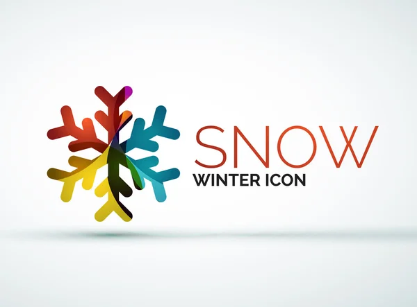 Natale fiocco di neve azienda logo design — Vettoriale Stock