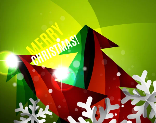 Tarjeta de Navidad brillante brillante colorido — Vector de stock