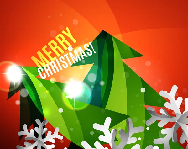 Tarjeta de Navidad brillante brillante colorido — Vector de stock