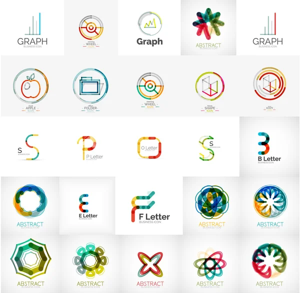 Collectie van abstracte universele logo 's — Stockvector