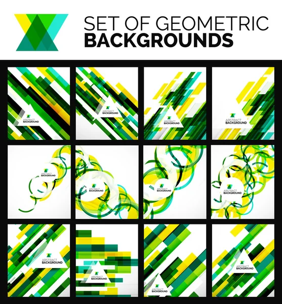 Set of flyer templates, abstract backgrounds — Stock Vector