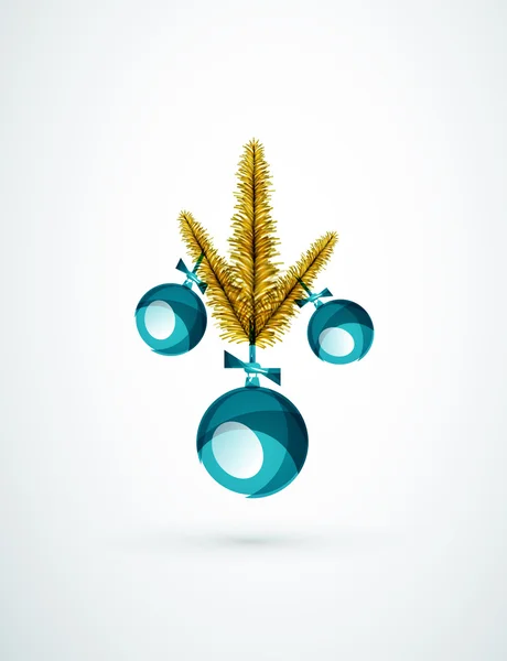 Christmas tree branch speelgoed, Nieuwjaar Concept — Stockvector