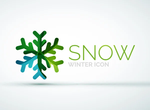 Navidad copo de nieve diseño del logotipo de la empresa — Archivo Imágenes Vectoriales