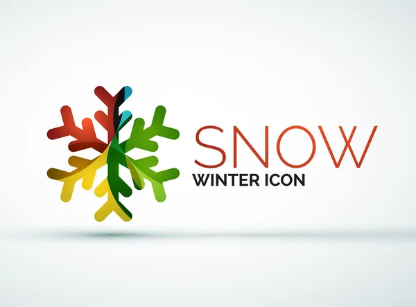 Natale fiocco di neve azienda logo design — Vettoriale Stock