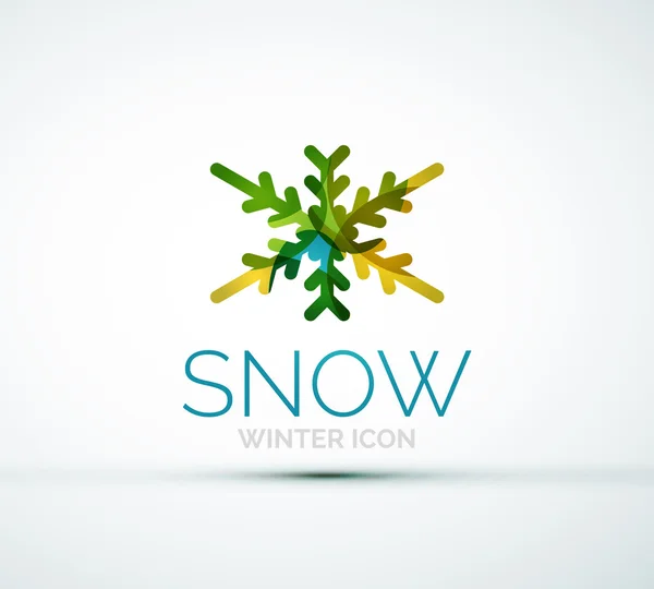 Natale fiocco di neve azienda logo design — Vettoriale Stock