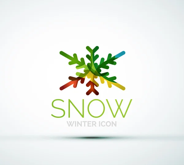 Kerstmis sneeuwvlok bedrijf logo ontwerp — Stockvector