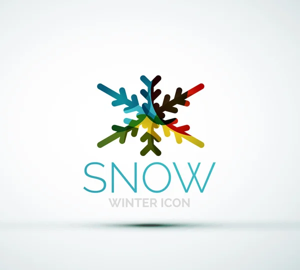Noël flocon de neige entreprise logo design — Image vectorielle