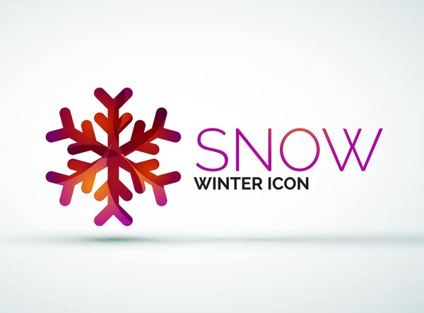 Natale fiocco di neve azienda logo design — Vettoriale Stock