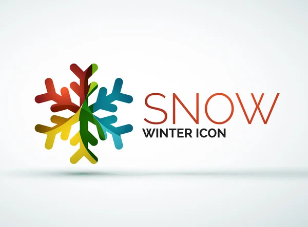 Design logo-ul companiei de fulgi de zăpadă — Vector de stoc