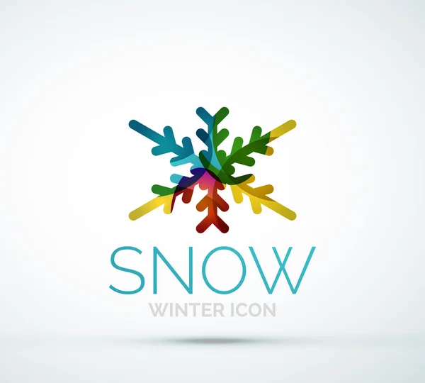 Natale fiocco di neve azienda logo design — Vettoriale Stock