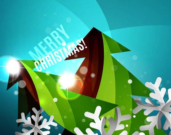 Carte de Noël brillante brillante colorée — Image vectorielle