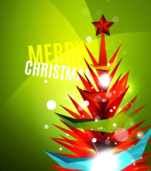 Tarjeta de Navidad brillante brillante colorido — Vector de stock