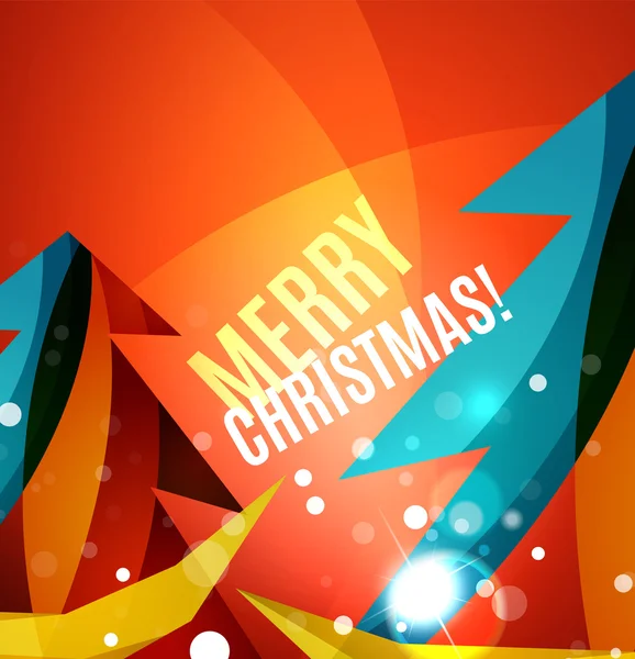 Tarjeta de Navidad brillante brillante colorido — Vector de stock