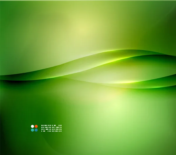 Fresca onda verde sfocatura e colori — Vettoriale Stock