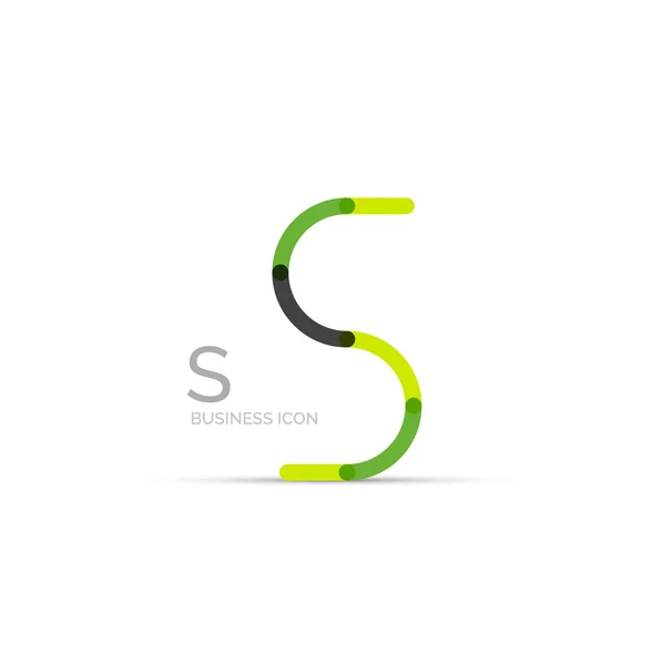 Design minimale del carattere o del logo della lettera — Vettoriale Stock