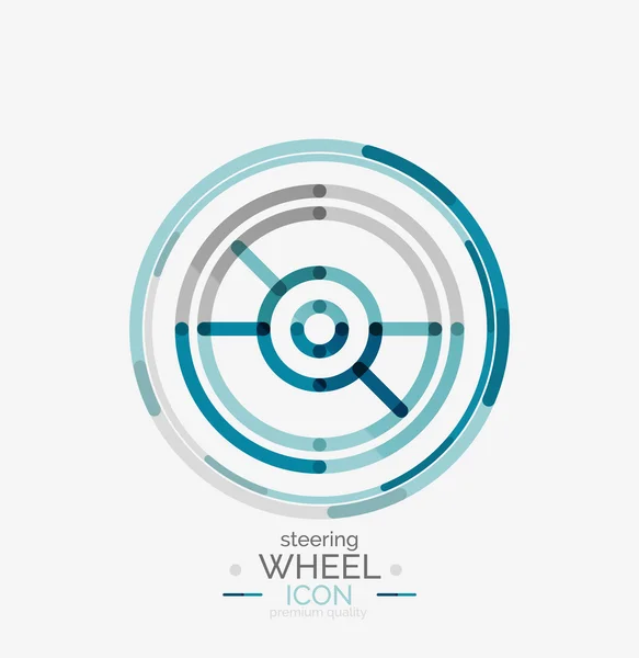 Car steering wheel icon — Stock Vector