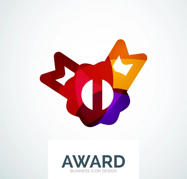 Renkli ödül iş logo — Stok Vektör