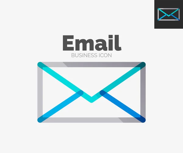 Minimal line design logo, email icon — Stock Vector