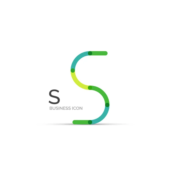 En küçük yazı tipi veya harf logo tasarımı — Stok Vektör