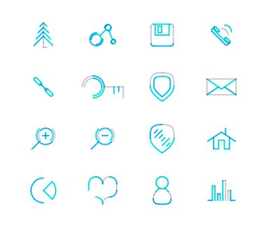 İnce çizgi web simgeler kümesi