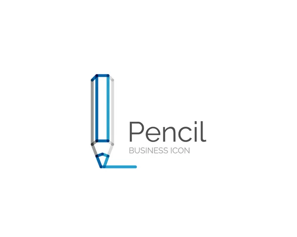 Linje minimal design logotyp penna — Stock vektor