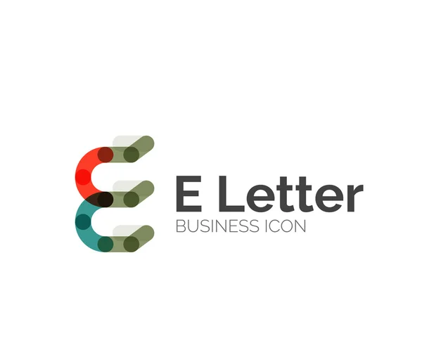 Logo de la lettre E, conception de ligne minimale — Image vectorielle