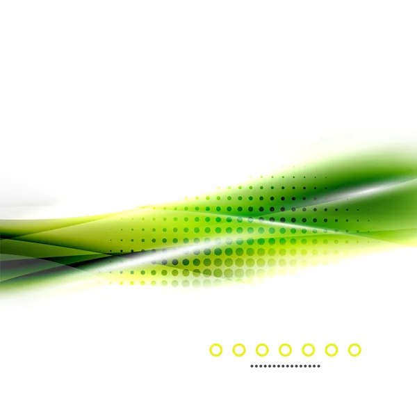 Abstrakter Hintergrund, grüne Welle Geschäftsvorlage — Stockvektor