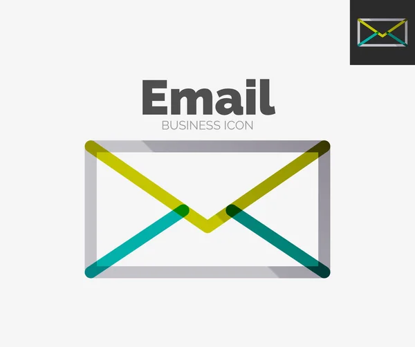 Minimální linie designu loga, ikonu e-mailu — Stockový vektor
