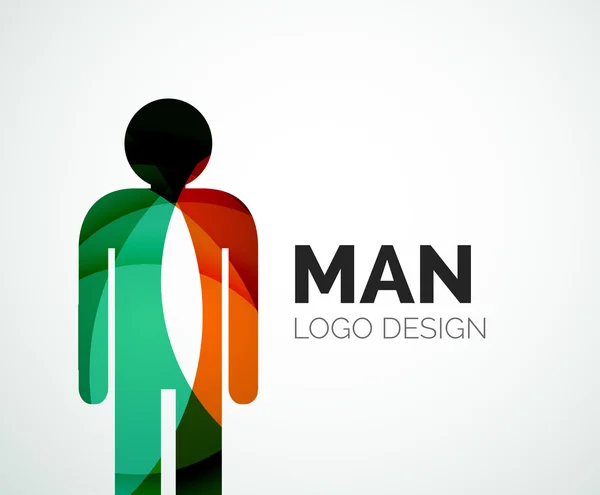 Abstract logo - man icon — Stock Vector