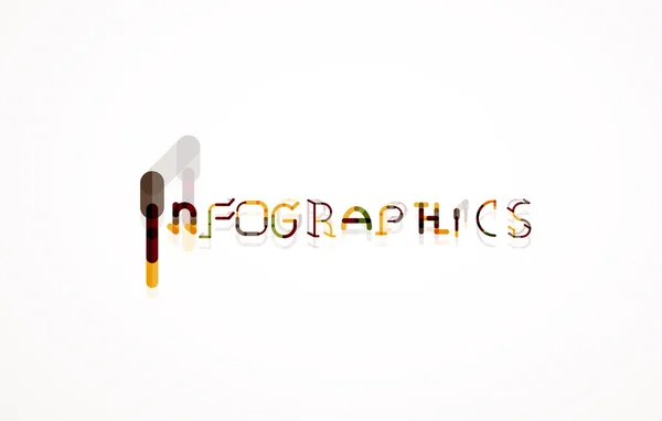 Infographics woord lettertype concept — Stockvector