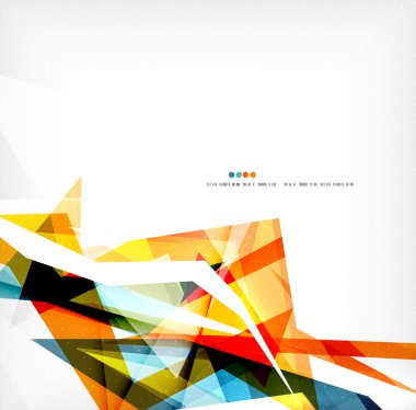 açısal geometrik renkli şekiller