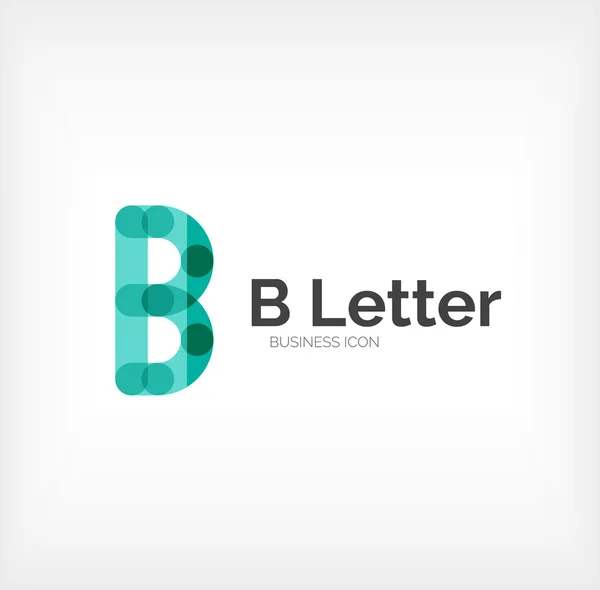 B 문자 로고, 최소한의 라인 디자인 — 스톡 벡터