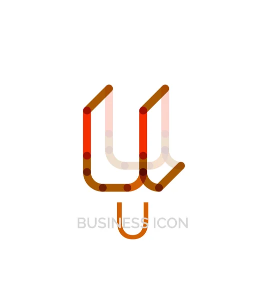 Minimális U betűtípus vagy levél logo tervezés — Stock Vector