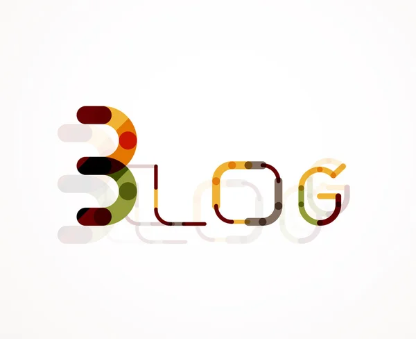 Blog szó betűtípus koncepció — Stock Vector