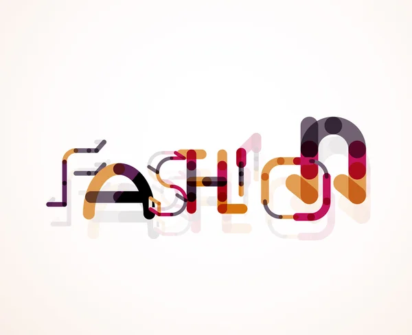 Fashion word font concept — Stock Vector