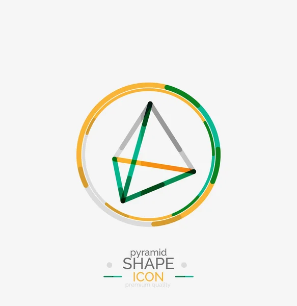 Pyramid shape line design — Stock Vector