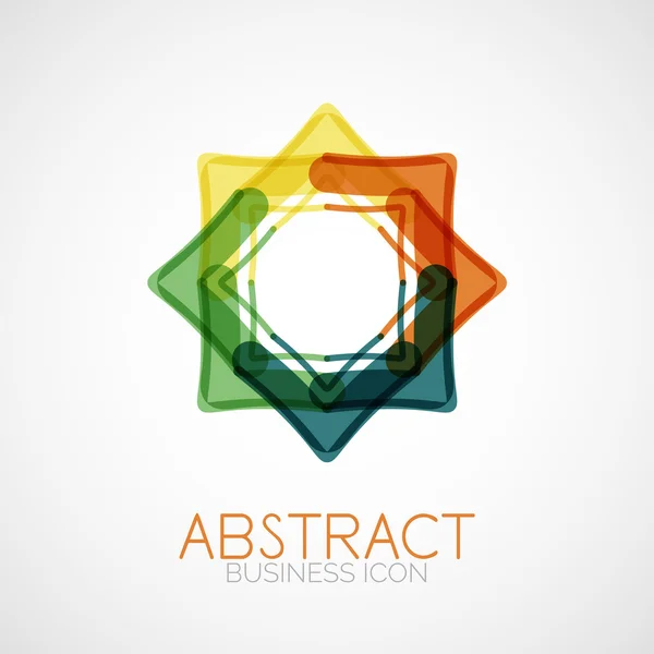 Symmetric abstract geometric shape — Stock Vector