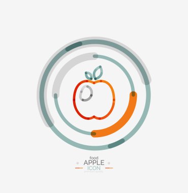 Elma logo kavramı, damga