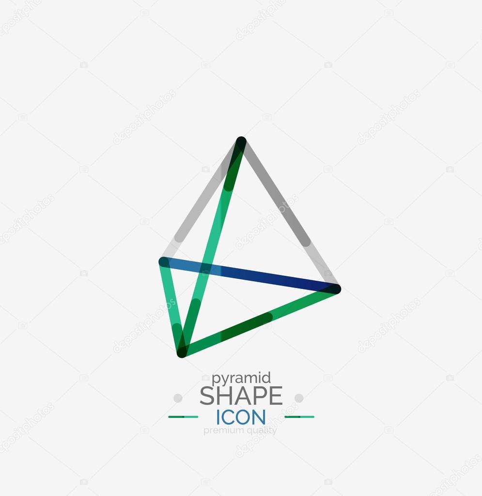 Pyramid shape line design, logo concept
