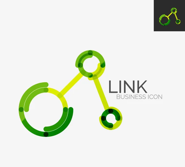 Minimale Linie Design Logo, Verbindung Symbol — Stockvektor