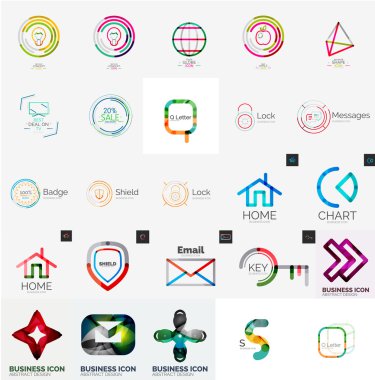 Soyut evrensel logolar toplama