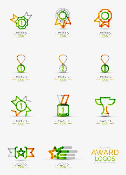 Set di icone del premio, collezione Logo — Vettoriale Stock