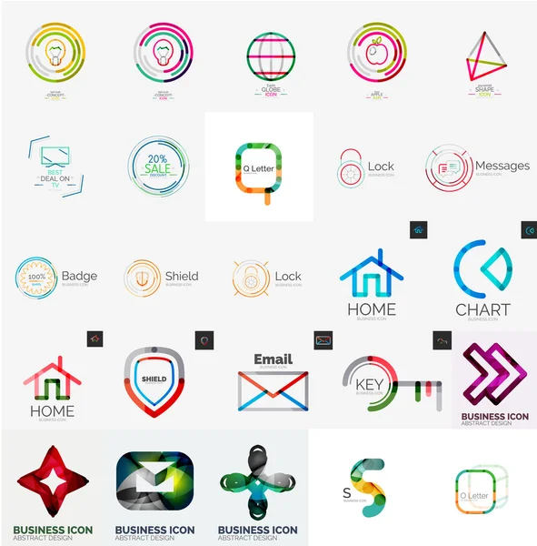 Collection de logos universels abstraits — Image vectorielle