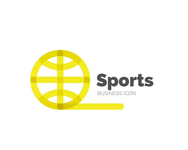 Linia minimalistycznym logo piłka Sport — Wektor stockowy