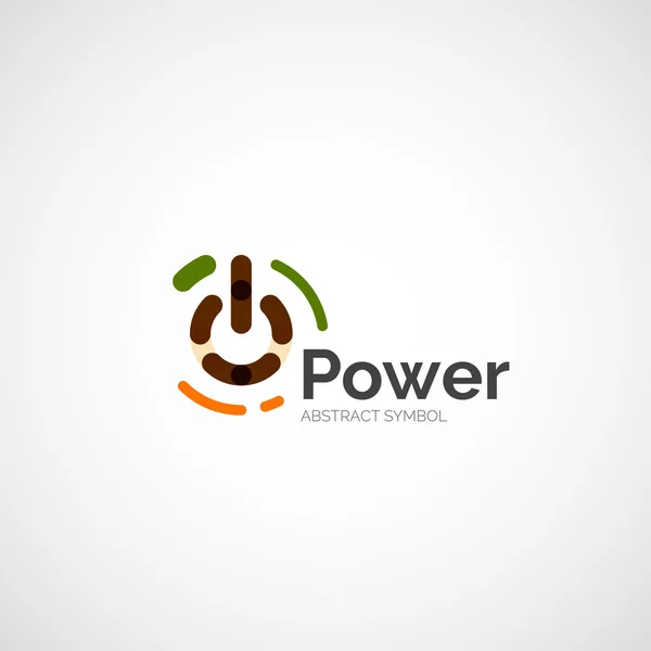 Power knop logo ontwerp — Stockvector