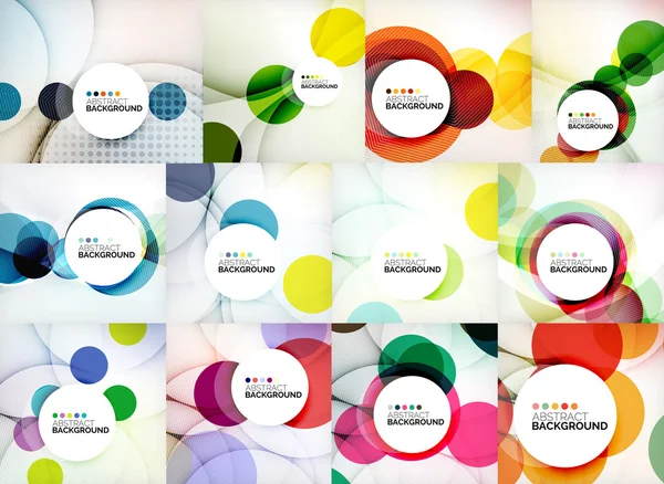 Set of circle abstract backgrounds. — Stock Vector