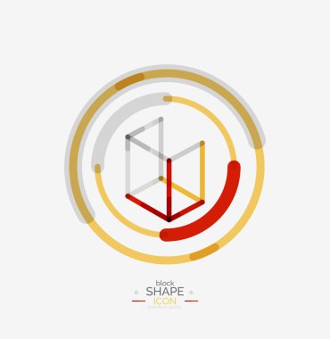 En az satır tasarım logo, iş simgesi, blok